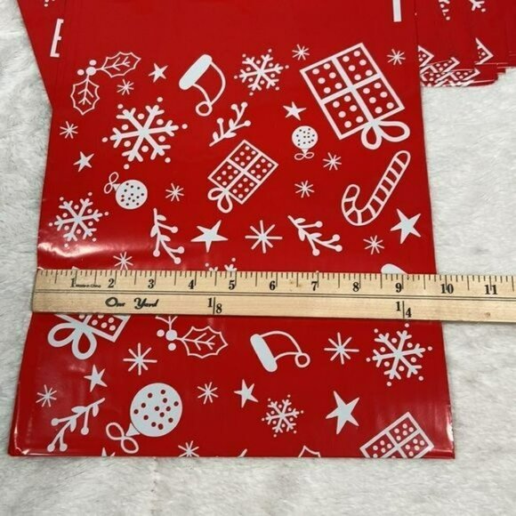 Poly Mailer Bag Shipping Envelope Christmas Holiday Red & White  QTY: 50 10”x13” - Picture 6 of 6